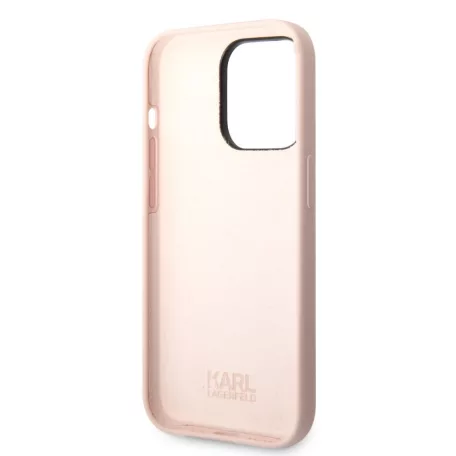Karl Lagerfeld Liquid Silicone Choupette Apple iPhone 14 Pro Max (6.7) hátlapvédő tok pink (KLHCP14XSLCTPI)