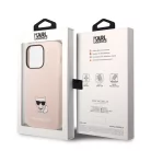 Karl Lagerfeld Liquid Silicone Choupette Apple iPhone 14 Pro Max (6.7) hátlapvédő tok pink (KLHCP14XSLCTPI)