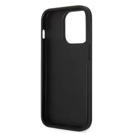 Karl Lagerfeld PU Saffiano Karl Head Apple iPhone 14 Pro (6.1) hátlapvédő tok fekete (KLHCP14LSAPKHK)