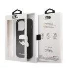 Karl Lagerfeld PU Saffiano Karl Head Apple iPhone 14 Pro (6.1) hátlapvédő tok fekete (KLHCP14LSAPKHK)