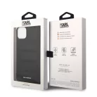Karl Lagerfeld Quilted Puffy Metal Logo Apple iPhone 14 Pro (6.1) hátlapvédő tok fekete (KLHCP14LPSQAK)