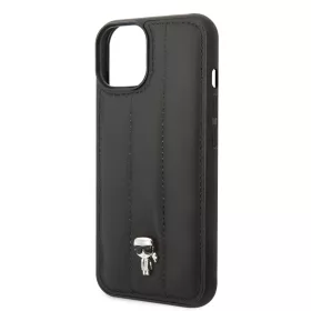   Karl Lagerfeld Quilted Puffy Ikonik Logo Apple iPhone 14 Pro (6.1) hátlapvédő tok fekete (KLHCP14LPSQPK)
