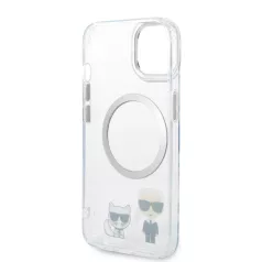   Karl Lagerfeld MagSafe Karl and Choupette Apple iPhone 14 Plus (6.7) hátlapvédő tok átlátszó (KLHMP14MHKCT)