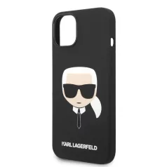  Karl Lagerfeld MagSafe Karl and Choupette Apple iPhone 14 (6.1) hátlapvédő tok fekete (KLHMP14SSLKHBK)