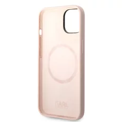   Karl Lagerfeld Liquid Silicone MagSafe Karl Head Apple iPhone 14 (6.1) hátlapvédő tok pink (KLHMP14SSLKHLP)