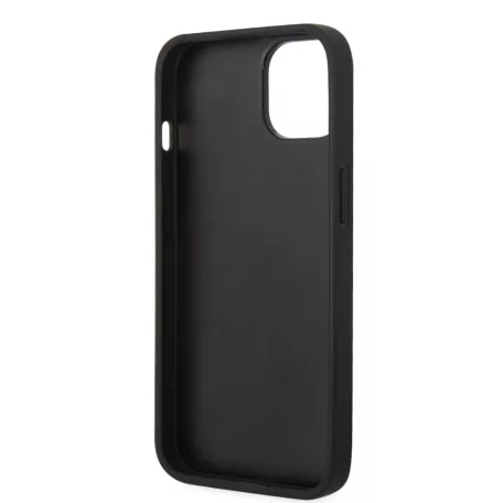 Karl Lagerfeld Saffiano Monogram Apple iPhone 14 (6.1) hátlapvédő tok fekete (KLHCP14SSAKLHPK)