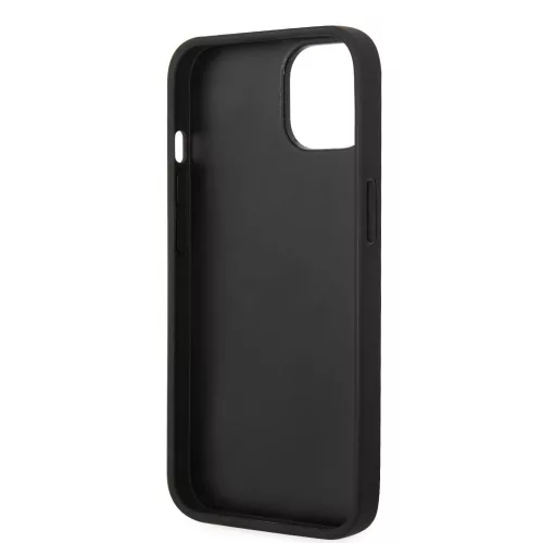 Karl Lagerfeld Saffiano Monogram Apple iPhone 14 (6.1) hátlapvédő tok fekete (KLHCP14SSAKLHPK)