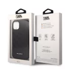 Karl Lagerfeld Saffiano Monogram Apple iPhone 14 (6.1) hátlapvédő tok fekete (KLHCP14SSAKLHPK)