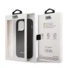 Karl Lagerfeld Saffiano Monogram Apple iPhone 14 Pro Max (6.7) hátlapvédő tok fekete (KLHCP14XSAKLHPK)