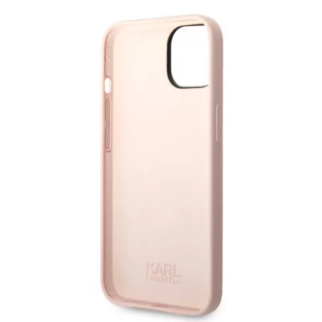 Karl Lagerfeld Liquid Silicone Karl Head Apple iPhone 14 (6.1) hátlapvédő tok pink (KLHCP14SSLKHLP)