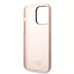   Karl Lagerfeld Liquid Silicone Karl Head Apple iPhone 14 Pro (6.1) hátlapvédő tok pink (KLHCP14LSLKHLP)