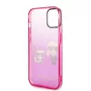 Karl Lagerfeld Gradient Karl and Choupette Apple iPhone 14 (6.1) hátlapvédő tok pink (KLHCP14STGKCP)