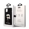 Karl Lagerfeld Liquid Silicone Ikonik NFT Apple iPhone 14 (6.1) hátlapvédő tok fekete (KLHCP14SSNIKBCK)