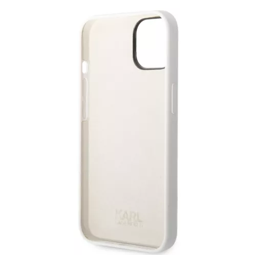 Karl Lagerfeld Liquid Silicone Ikonik NFT Apple iPhone 14 Plus (6.7) hátlapvédő tok fehér (KLHCP14MSNIKBCH)