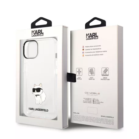 Karl Lagerfeld IML Choupette NFT Apple iPhone 14 (6.1) hátlapvédő tok átlátszó (KLHCP14SHNCHTCT)