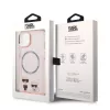 Karl Lagerfeld MagSafe Karl and Choupette Apple iPhone 14 (6.1) hátlapvédő tok pink (KLHMP14SHKCP)