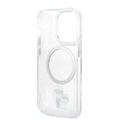   Karl Lagerfeld IML Karl and Choupette NFT MagSafe Apple iPhone 14 Pro Max (6.7) hátlapvédő tok átlátszó (KLHMP14XHNKCIT)