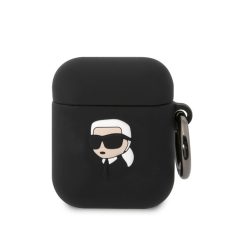   Karl Lagerfeld 3D Logo NFT Karl Head Apple AirPods 1/2 szilikon tok fekete (KLA2RUNIKK)