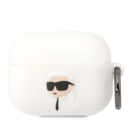 Karl Lagerfeld 3D Logo NFT Karl Head Apple Airpods Pro szilikon tok fehér (KLAPRUNIKH)