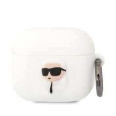   Karl Lagerfeld 3D Logo NFT Karl Head Apple Airpods 3 szilikon tok fehér (KLA3RUNIKH)