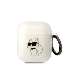   Karl Lagerfeld 3D Logo NFT Choupette TPU Apple AirPods 1/2 szilikon tok fehér (KLA2HNCHTCT)