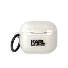   Karl Lagerfeld 3D Logo NFT Karl and Choupette TPU Glitter Apple Airpods 3 szilikon tok fehér (KLA3HNKCTGT)