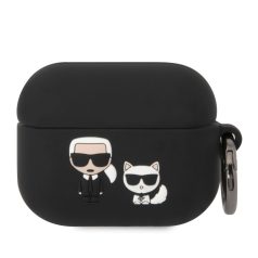   Karl Lagerfeld and Choupette Apple Airpods Pro szilikon tok fekete (KLACAPSILKCK)