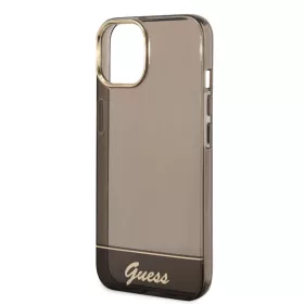   Guess Apple iPhone 14 Plus (6.7) PC/TPU Camera Outline Translucent hátlapvédő tok fekete (GUHCP14MHGCOK)