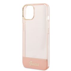   Guess Apple iPhone 14 Pro (6.1) PC/TPU Camera Outline Translucent hátlapvédő tok pink (GUHCP14LHGCOP)