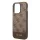 Guess Apple iPhone 14 Pro (6.1) 4G Stripe hátlapvédő tok barna (GUHCP14LG4GLBR)