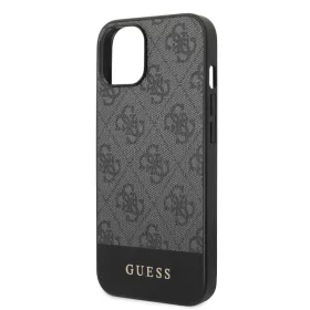   Guess Apple iPhone 14 (6.1) 4G Stripe hátlapvédő tok szürke (GUHCP14SG4GLGR)