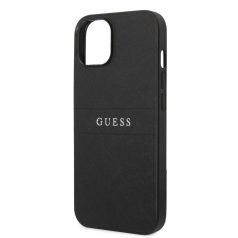   Guess Apple iPhone 14 (6.1) PU Leather Saffiano hátlapvédő tok fekete (GUHCP14SPSASBBK)