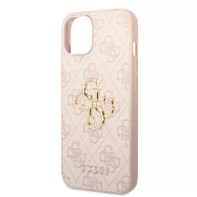   Guess Apple iPhone 14 Plus (6.7) 4G Metal Logo hátlapvédő tok pink (GUHCP14M4GMGPI)