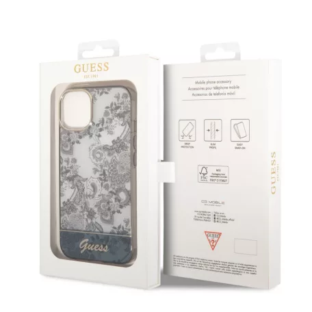 Guess Apple iPhone 14 (6.1) PC/TPU Toile De Jouy hátlapvédő tok szürke (GUHCP14SHGPLHG)