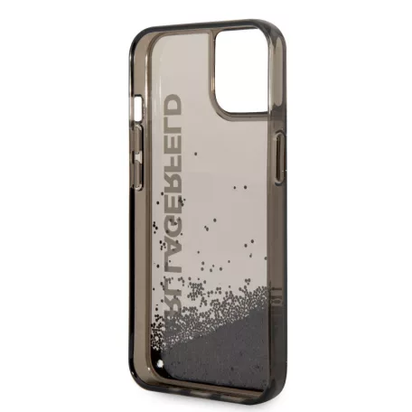 Karl Lagerfeld Translucent Liquid Glitter Apple iPhone 14 Plus (6.7) hátlapvédő tok fekete (KLHCP14MLCKVK)