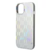 Karl Lagerfeld Iridescent Monogram Apple iPhone 14 (6.1) hátlapvédő tok ezüst (KLHCP14SLGMMSV3)
