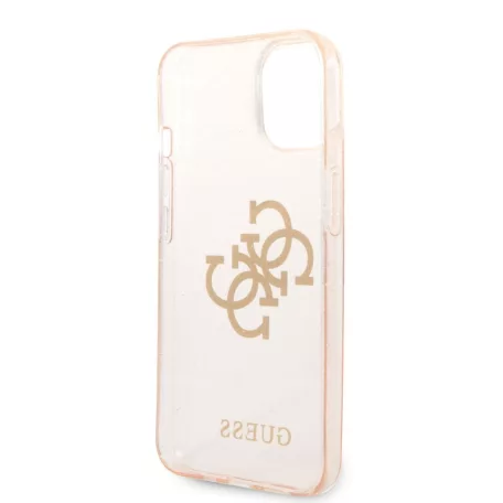 Guess Apple iPhone 14 Pro Max (6.7) Big 4G Full Glitter hátlapvédő tok arany (GUHCP14XPCUGL4GGO)