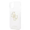 Guess Apple iPhone 14 (6.1) Big 4G Full Glitter hátlapvédő tok átlátszó (GUHCP14SPCUGL4GTR)