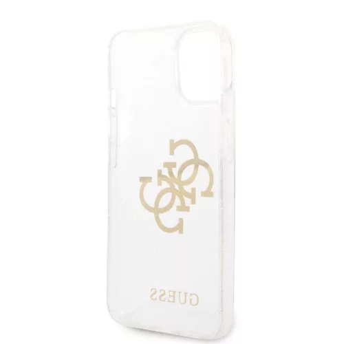 Guess Apple iPhone 14 (6.1) Big 4G Full Glitter hátlapvédő tok átlátszó (GUHCP14SPCUGL4GTR)