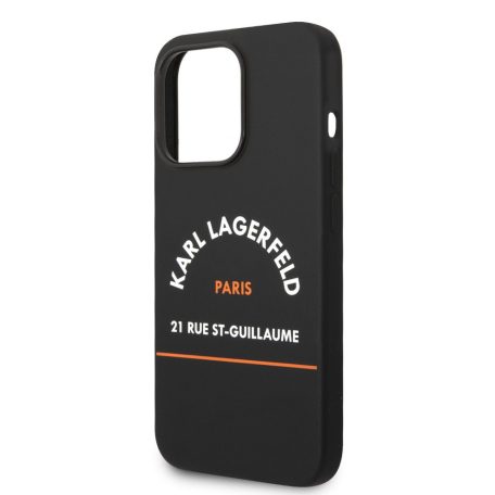 Karl Lagerfeld Rue St Guillaume Apple iPhone 14 Pro Max (6.7) hátlapvédő tok fekete (KLHCP14XSRSGHLK)