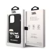 Karl Lagerfeld and Choupette Liquid Silicone Apple iPhone 14 Pro (6.1) hátlapvédő tok fekete (KLHCP14LSSKCK)