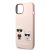 Karl Lagerfeld and Choupette Liquid Silicone Apple iPhone 14 (6.1) hátlapvédő tok pink (KLHCP14SSSKCI)