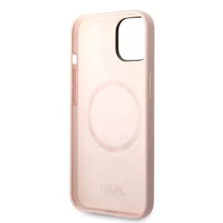 Karl Lagerfeld and Choupette Liquid Silicone Apple iPhone 14 (6.1) hátlapvédő tok pink (KLHCP14SSSKCI)