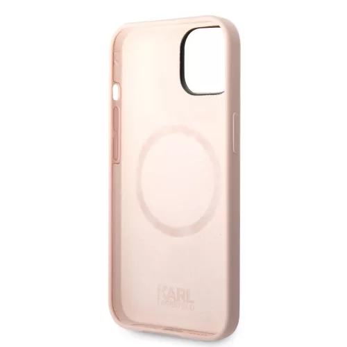Karl Lagerfeld and Choupette Liquid Silicone Apple iPhone 14 (6.1) hátlapvédő tok pink (KLHCP14SSSKCI)
