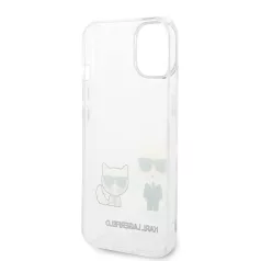   Karl Lagerfeld PC/TPU Ikonik Karl and Choupette Apple iPhone 14 (6.1) hátlapvédő tok átlátszó (KLHCP14SCKTR)