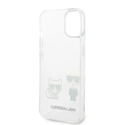 Karl Lagerfeld PC/TPU Ikonik Karl and Choupette Apple iPhone 14 Plus (6.7) hátlapvédő tok átlátszó (KLHCP14MCKTR)