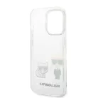 Karl Lagerfeld PC/TPU Ikonik Karl and Choupette Apple iPhone 14 Pro (6.1) hátlapvédő tok átlátszó (KLHCP14LCKTR)