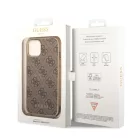 Guess Apple iPhone 14 (6.1) Big 4G Full Glitter hátlapvédő tok barna (GUHCP14SGF4GBR)
