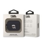 Karl Lagerfeld 3D Logo NFT Karl Head Apple Airpods Pro 2 szilikon tok fekete (KLAP2RUNIKK)