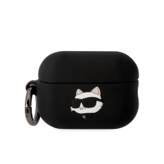   Karl Lagerfeld 3D Logo NFT Choupette Head Apple Airpods Pro 2 szilikon tok fekete (KLAP2RUNCHK)